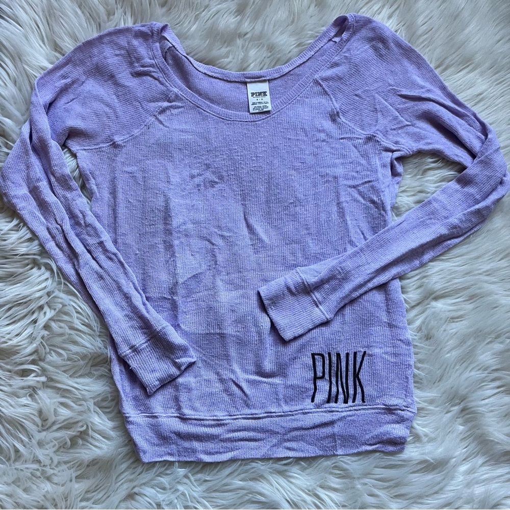 VS PINK lavender sweater size Small